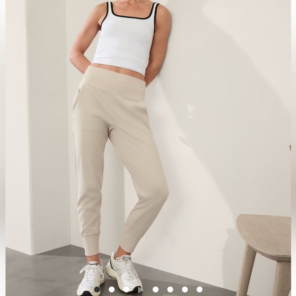 Athleta Gray Track Pants Relaxed Fit Joggers - Picture 3 of 14